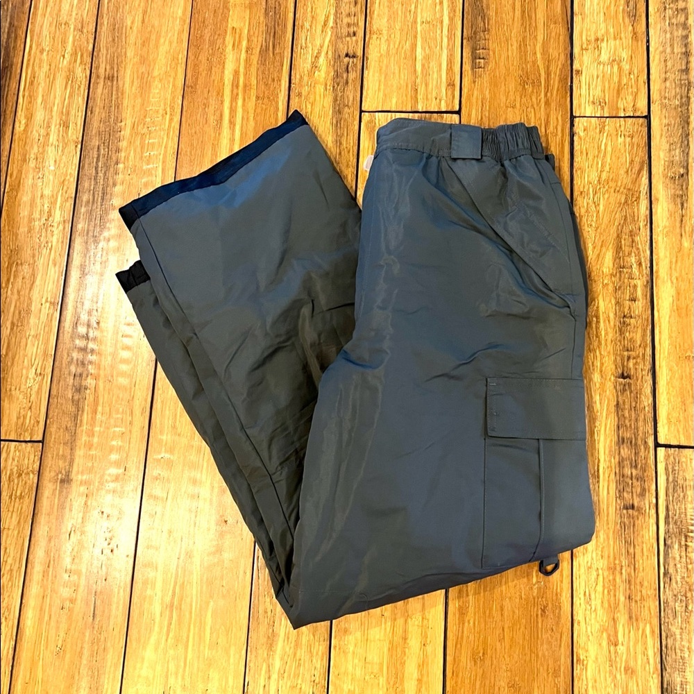Iceberg insulated pants ski outerwear gray black large